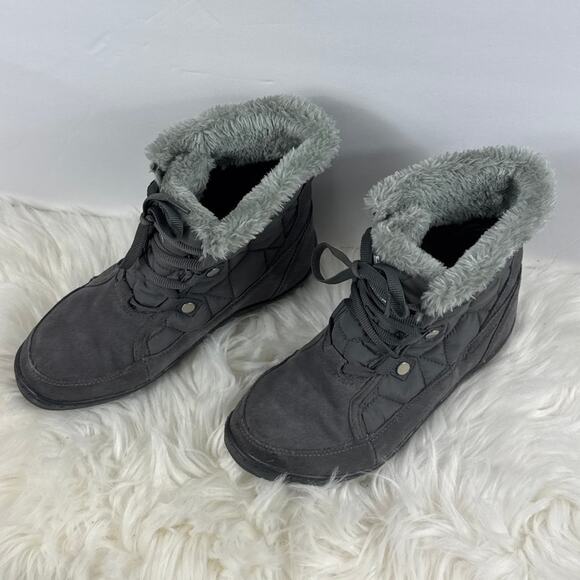 Columbia Women's Minx Shorty IV Boots Grey Omni Heat 200g Insulated Size 6.5 - Picture 4 of 10